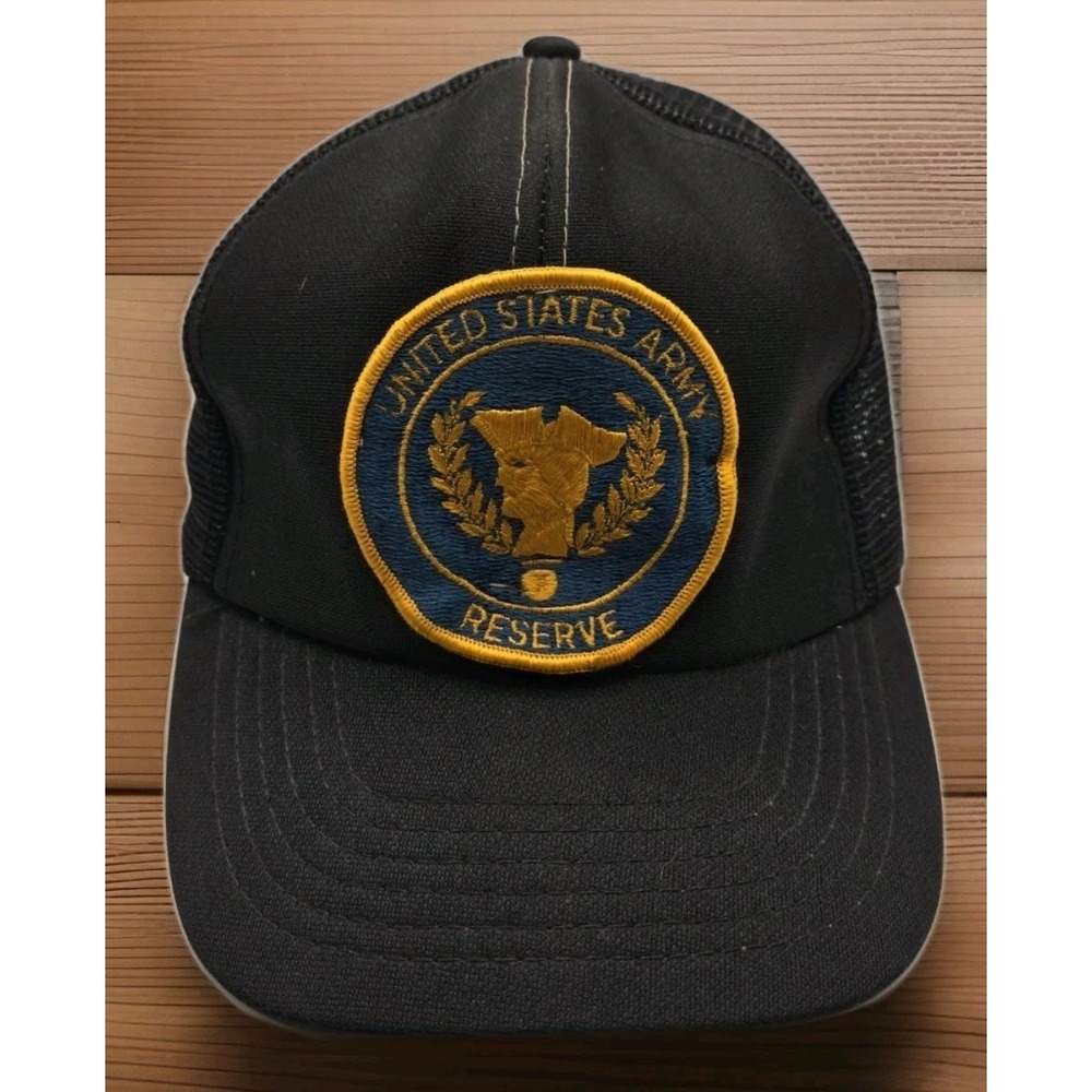 Vintage‎ US Army Reserve Trucker Hat Snapback Made In Taiwan Military Cap